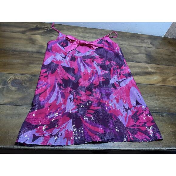 Ciebon Alora Dress | Sparkling Pink & Purple | Satin Bow Detail | Size Medium - Picture 10 of 13